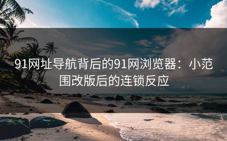 91网址导航背后的91网浏览器：小范围改版后的连锁反应